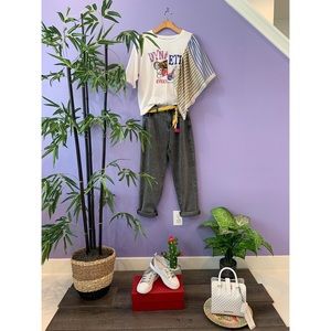 Oversized Boxy Sequin embroidered Tshirt